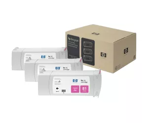 HP 81 3-pack 680-ml Magenta DesignJet Dye Ink Cartridges