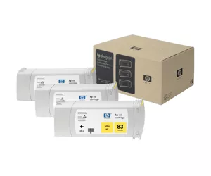 HP 83 3-pack 680-ml Yellow DesignJet UV Ink Cartridges