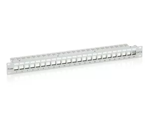 Equip 24-Port Keystone Cat.6 Shielded Patch Panel, Light Grey