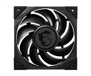 MSI MEG Silent Gale P12 Premium Fan - 120mm, PWM, Balanced Static Pressure, LCP Fan Blade, HDB Bearing, Anti-Vibration Pads.