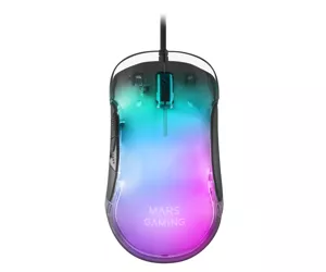 Mars Gaming MMGLOW Gaming Mouse RGB Chroma-Glow Mirror Finish 12800 DPI Black