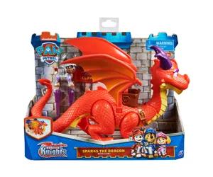 PAW Patrol Rescue Knights Sparks the Dragon with Super Wings and Pup Claw Action Figures