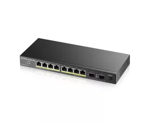 Zyxel GS1100-10HP v2 Неуправляемый Gigabit Ethernet (10/100/1000) Питание по Ethernet (PoE) Черный