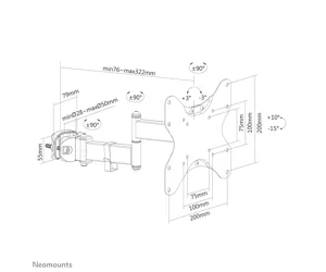 Neomounts TV pole mount