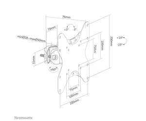 Neomounts TV pole mount