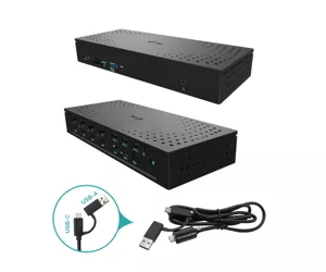 i-tec CAQUATTRODOCKPDPROUK knyginių kompiuterių dokas / jungčių replikatorius Vielinis USB 3.2 Gen 1 (3.1 Gen 1) Type-C Juoda