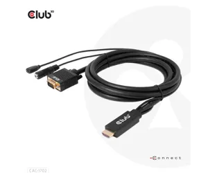 CLUB3D HDMI to VGA Cable M/M 2m/6.56ft 28AWG