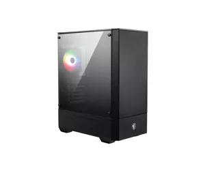 MSI MAG FORGE 111R Mid Tower Gaming Computer Case 'Black, 1x 120mm ARGB PWM Fan, 1-6 ARGB Hub, Mystic Light Sync, Tempered Glass Panel, ATX, mATX, mini-ITX'