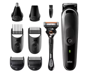 Braun All-in-one trimmer MGK5260, 8-in-1 trimmer, 6 attachments and Gillette Fusion5 ProGlide razor