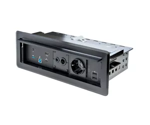 StarTech.com Tischanschlussfeld mit Laptop-Dockingstation und Stromversorgungsmodulen