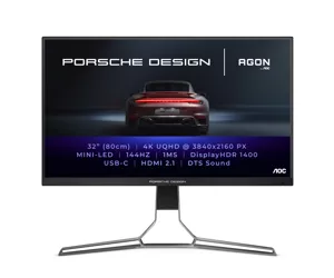 AOC Porsche PD32M LED display 80 cm (31.5") 3840 x 2160 pikseliai 4K Ultra HD IPS Juoda, Pilka