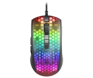 Mars Gaming MMR Black RGB Chroma Gaming Mouse Ultra-lightweight Translucent Frame 58g 12800 DPI HUANO Mechanical Switches