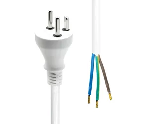 ProXtend Type K (Denmark) to Open End Montage Power Cord White 15m