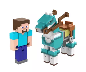 Minecraft Steve And Armored Horse Figures