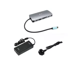 i-tec Metal USB-C Nano Dock HDMI/VGA with LAN + Charger 112W