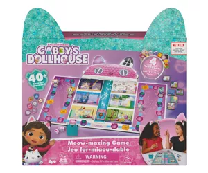 Spin Master Games Meow-mazing Board Game Based on the DreamWorks Netflix Show with 4 Kitty Headbands, for Families & Kids Ages 4 and up