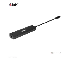 CLUB3D CSV-1596 knyginių kompiuterių dokas / jungčių replikatorius USB 3.2 Gen 1 (3.1 Gen 1) Type-C Juoda