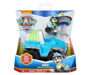 PAW Patrol , Rex’s Dinosaur Rescue Vehicle with Collectible Action Figure, Kids Toys for Ages 3 and Up