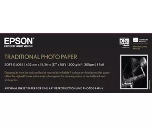 Epson Traditional Photo Paper, 17"x 15m