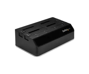 StarTech.com 4-Bay USB 3.0 to SATA Hard Drive Docking Station, USB Hard Drive Dock, External 2.5/3.5" SATA III SSD/HDD Docking Station, Hot-Swap Hard Drive Bay, Top-Loading