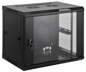 Intellinet 19" Wandverteiler, 9 HE, 500 (H) x 600 (B) x 450 (T) mm, vollständig montiert, schwarz