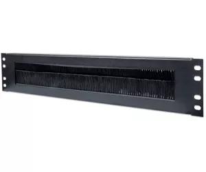 Intellinet 19" Cable Entry Panel, 2U, with Brush Insert, Black