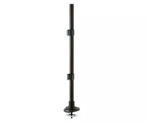 Lindy 700mm Pole with Desk Clamp and Cable Grommet, Black