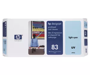 HP 83 Light Cyan DesignJet UV Printhead and Printhead Cleaner