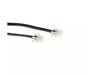 ACT RJ11 - RJ11 cable, Black 5.0m