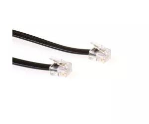 ACT RJ12 - RJ12 cable, Black 10.0m
