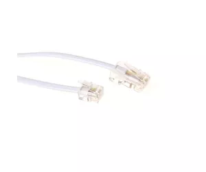 ACT RJ11 - RJ45 cable, White 5.0m