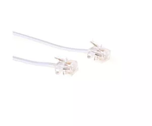 ACT RJ11 - RJ11 cable, White 5.0m
