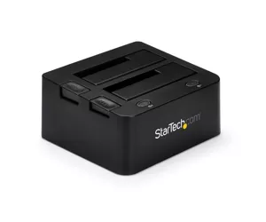 StarTech.com Dual-Bay USB 3.0 to SATA and IDE Hard Drive Docking Station, USB Hard Drive Dock, External 2.5/3.5" SATA I/II/III and IDE (40 pin) SSD/HDD Docking Station, Hot-Swap Hard Drive Bays, Top-Loading