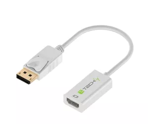 Techly DisplayPort 1.2 Male / HDMI Female Adapter 15cm White IADAP DP-HDMIF2