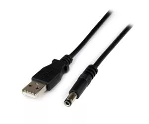 StarTech.com USB 2.0 auf Hohlstecker Typ N Kabel - USB A DC 5V 5,5mm Stecker 2m