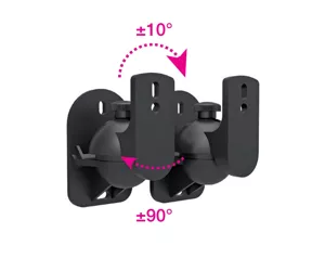 Techly Pair Speakers Wall Brackets Universal Adjustable ICA-SP SS28