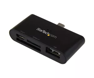 StarTech.com FCREADU2OTGB kortelių skaitytuvas Mikro USB Juoda