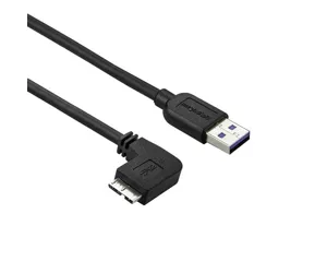 StarTech.com Slim Micro-USB 3.0 Cable - M/M - Left-Angle Micro USB - 2m (6ft)