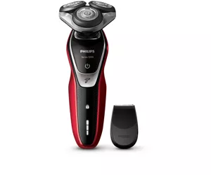 Philips SHAVER Series 5000 S5340/06 raseerija mehele Pöörlevad terad Trimmer Must, Punane, Hõbe