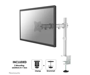 Neomounts NM-D135SILVER подставка / крепление для мониторов 76,2 cm (30") Серебристый Стол