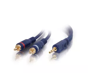 C2G 2m Velocity 3.5mm Stereo Male to Dual RCA Male Y-Cable