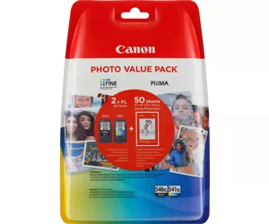 Canon PG-540XL/CL-541XL Tinte mit hoher Reichweite + Fotopapier Value Pack