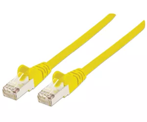 Intellinet Cat6 Patch Cable 3m Yellow S/FTP LSOH PVC RJ45 Gold Plated Snagless Booted Lifetime Warranty.