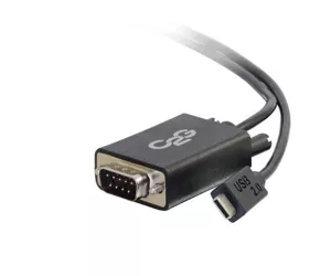 C2G USB 2.0 USB-C to DB9 Serial RS232 Adapter Cable - USB / serial cable - Black