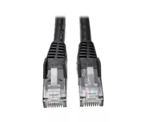 Tripp Lite N201-005-BK Cat6 Gigabit Snagless Molded (UTP) Ethernet Cable (RJ45 M/M), PoE, Black, 5 ft. (1.52 m)