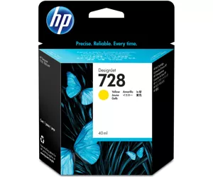 HP 728, Струйный картридж DesignJet, 40 мл, Желтый