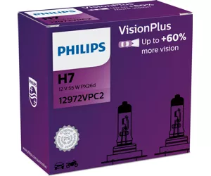 Philips VisionPlus Тип лампы: H7; в наборе: 2; лампа для фар головного освещения
