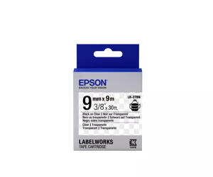 Epson Label Cartridge Transparent LK-3TBN Clear Black/Clear 9mm (9m)