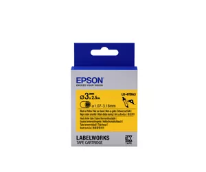 Epson Label Cartridge Heat Shrink Tube (HST) LK-4YBA3 Black/Yellow D3mm (2.5m)