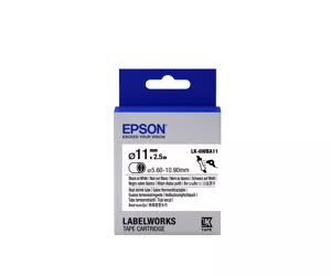Epson Label Cartridge Heat Shrink Tube (HST) LK-6WBA11 Black/White D11mm (2.5m)